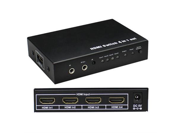 Wyrestorm HDMI Switcher, 4 inn og 1 ut SW0401-010, 4 In 1 Out w/ARC