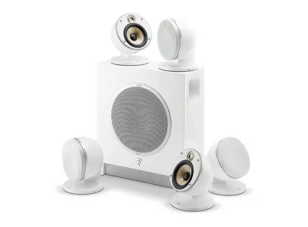 Focal Dome Pack 5.1 Diamond White Flax 5 satellitter og én trådløs subwoofer 