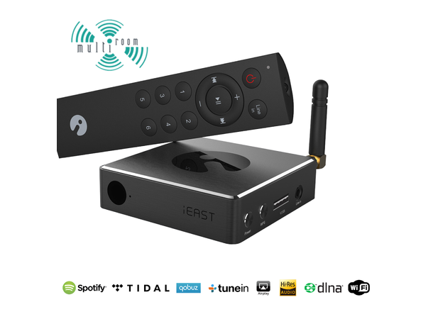 iEast M30 StreamPro, digital/analog ut Tidal, Spotify, radio, AirPlay, multirom
