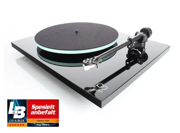 Rega Planar 2 platespiller, Carbon, sort Glasstallerken, RB220 arm, High Gloss 