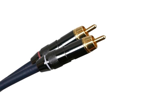 XTZ Blue Line 1 meter signalkabel 2 x RCA - 2 x RCA 