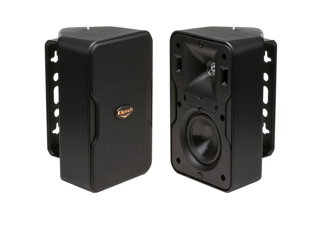 Klipsch CP-4T, 70/100 Volt, sort Vegghøyttaler med brakett, ute/inne, par 