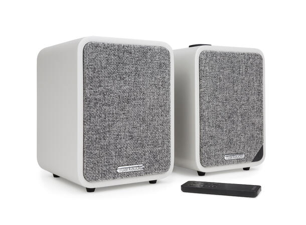 Ruark MR1 Mk2 trådløs høyttaler, lys grå Bluetooth, APTX, linje inn, subwoofer ut