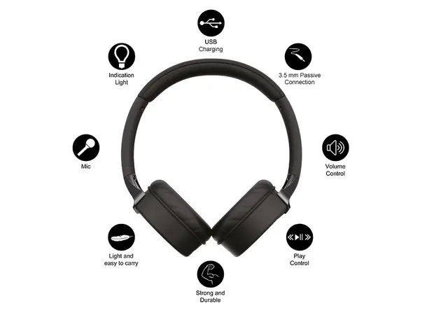 XTZ Headphone Divine DSP Trådløs hodetelefon, Blåtann 