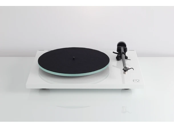 Rega Planar 2 platespiller, Carbon, hvit Glasstallerken, RB220 arm, High Gloss 