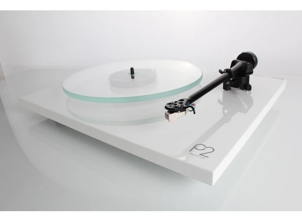 Rega Planar 2 platespiller, Carbon, hvit Glasstallerken, RB220 arm, High Gloss 