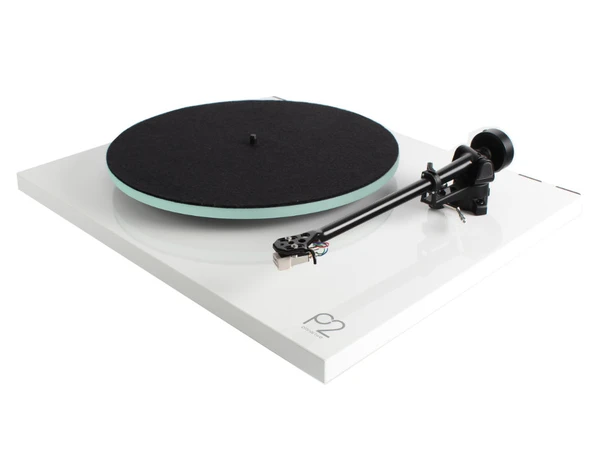 Rega Planar 2 platespiller, Carbon, hvit Glasstallerken, RB220 arm, High Gloss 