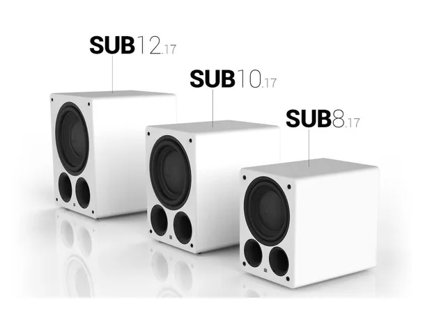 XTZ Sub 8.17 subwoofer - Hvit matt 8" basselement, 350 watt 