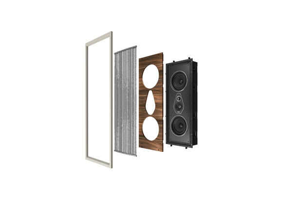 Sonus Faber Palladio PL-664 Premium Kit Liggende valnøtt front og trådgrill, stk