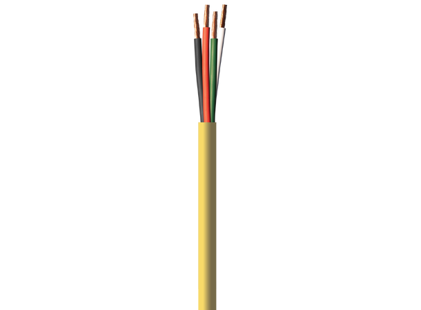 Kordz ONE SP164 16AWG 4 leder høyttaler 65 strand OFC høyttalerkabel. 152m, Gul