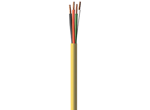 Kordz ONE SP164 16AWG 4 leder høyttaler 65 strand OFC høyttalerkabel. 152m, Gul 